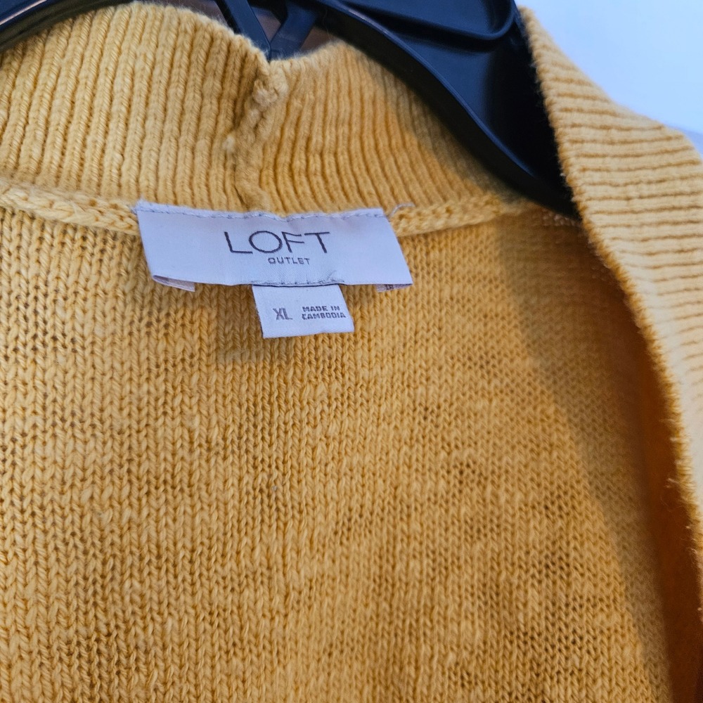 Lot of 3 Yellow Tops Womens Extra Large Cardigan Long Sleeve Short Mustard Soft‎ - Picture 4 of 16